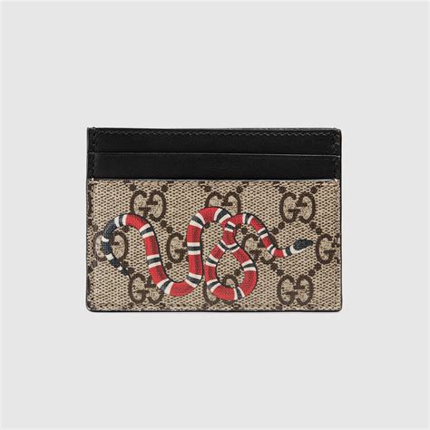 gucci snake fabic|Kingsnake print GG Supreme card case .